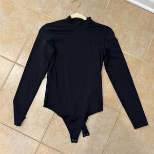 Abercrombie & Fitch Black Long Sleeve Mock Neck Bodysuit